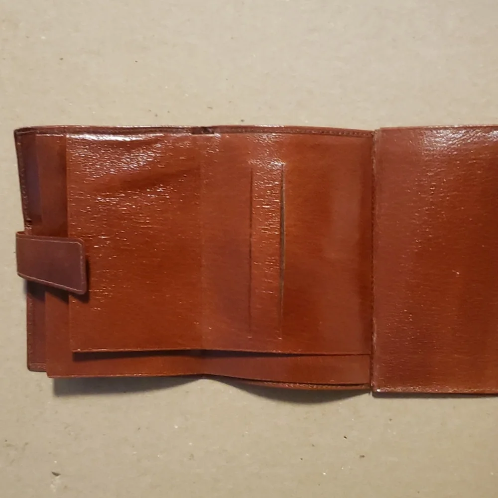 Vintage 80s Authentic French Leather Wallet Brand New Never Used
